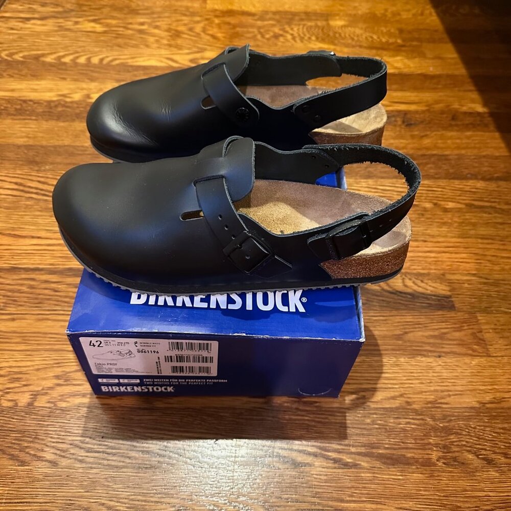 Birkenstock - Tokio Super Grip - Leather - Black - Size 42 - Medium/Narrow